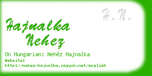 hajnalka nehez business card