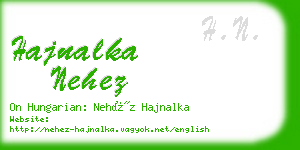 hajnalka nehez business card